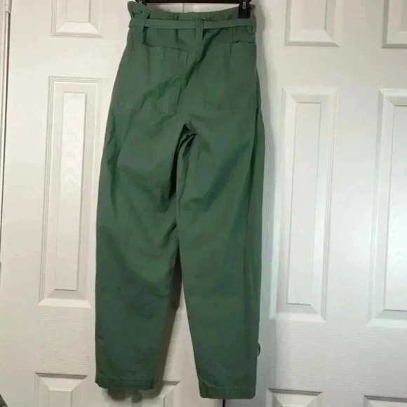 A New Day Womens High-Rise Tapered Ankle Tie-Front Pants Olive Green Size 6 - Picture 9 of 15